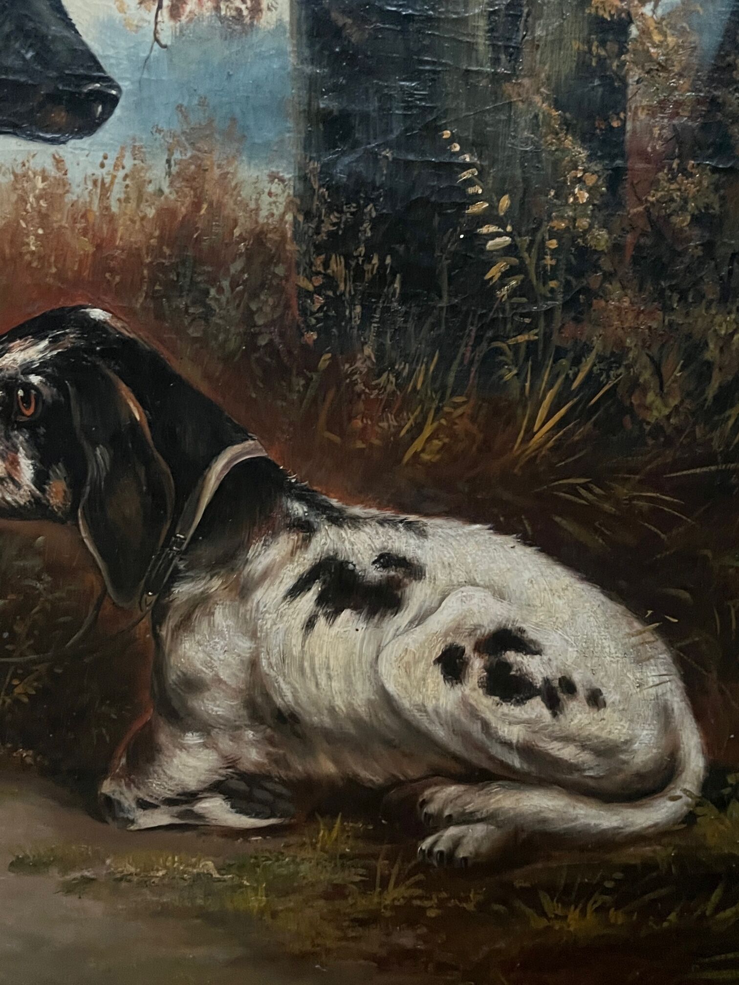 Painting "Hunting Dogs" Henri Schouten (1857-1927)