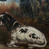 Painting "Hunting Dogs" Henri Schouten (1857-1927)