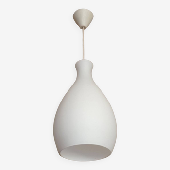 Vintage opaline drop pendant light from the 60s/70s