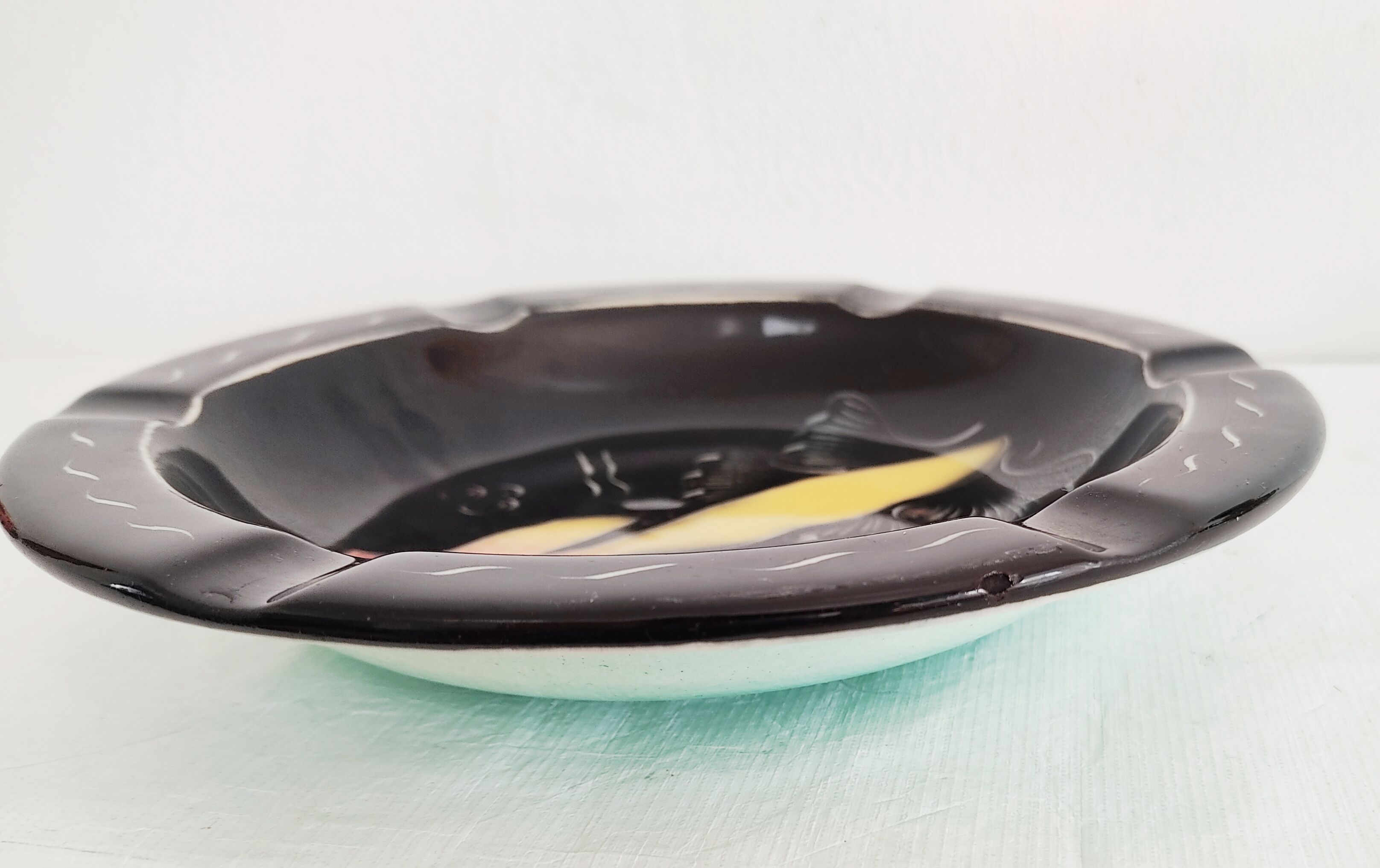 Ceramics of Monaco ashtray decorated with a fish