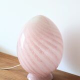 Pink glass egg lamp 70s