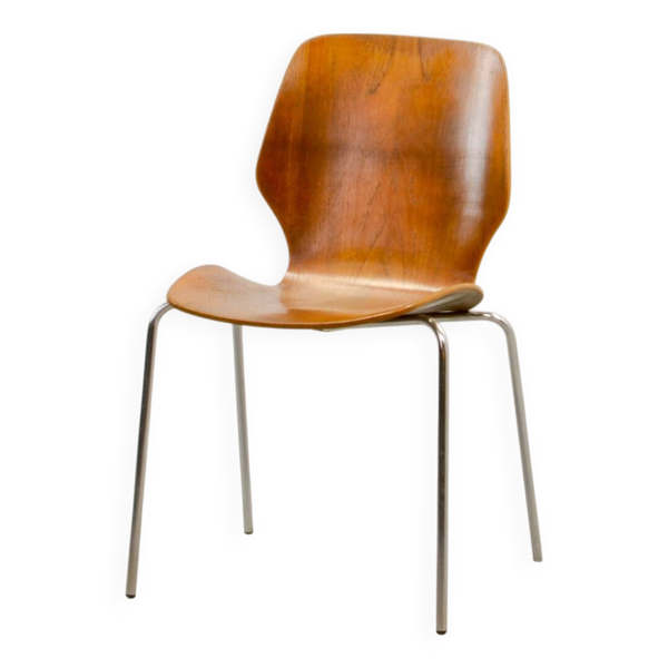 Chaise d'appoint minimaliste pour Fritz Hansen, années 1950