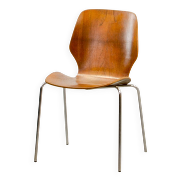 Minimalistic Side Chair for Fritz Hansen, 1950s