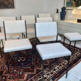 Set 6 Steiner chairs and a stool