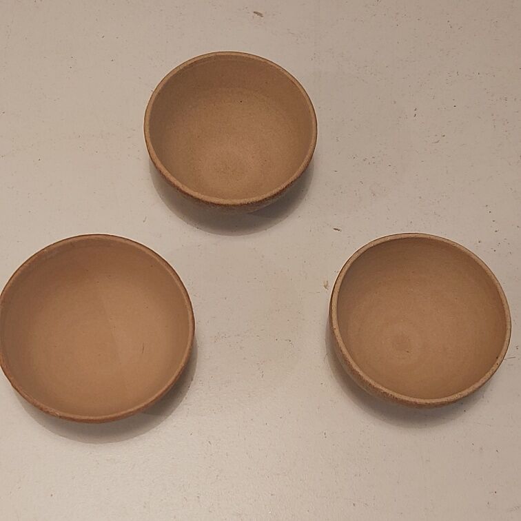 André Bloch sandstone teapot and bowls