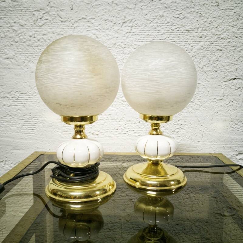 Duo of art deco table lamps