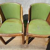Paire chaises gondole bois