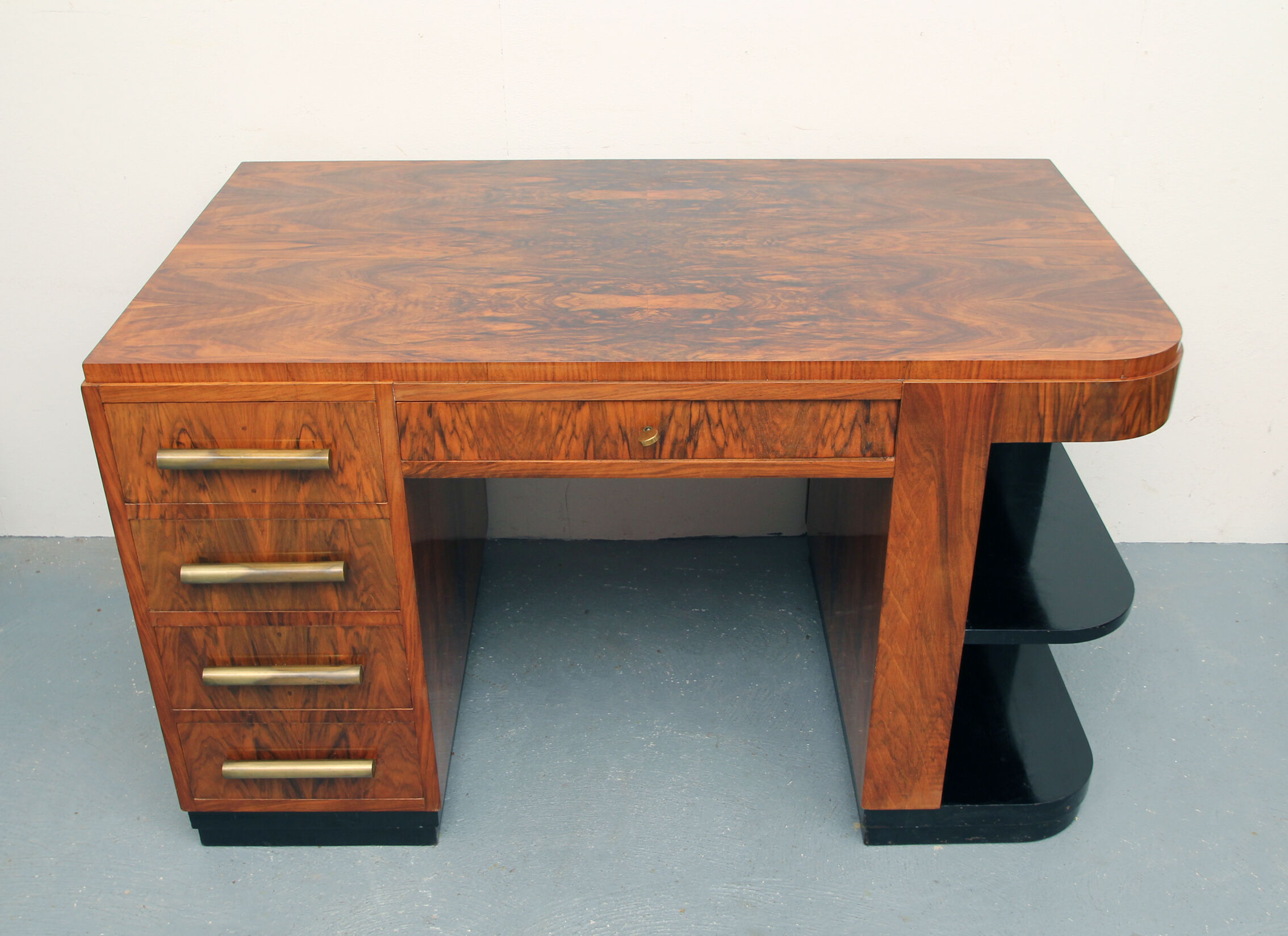 1930s Art Deco Desk caucasian walnut