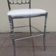 Vintage metal chrome silver chiavari napoleon year 50 italy design chair