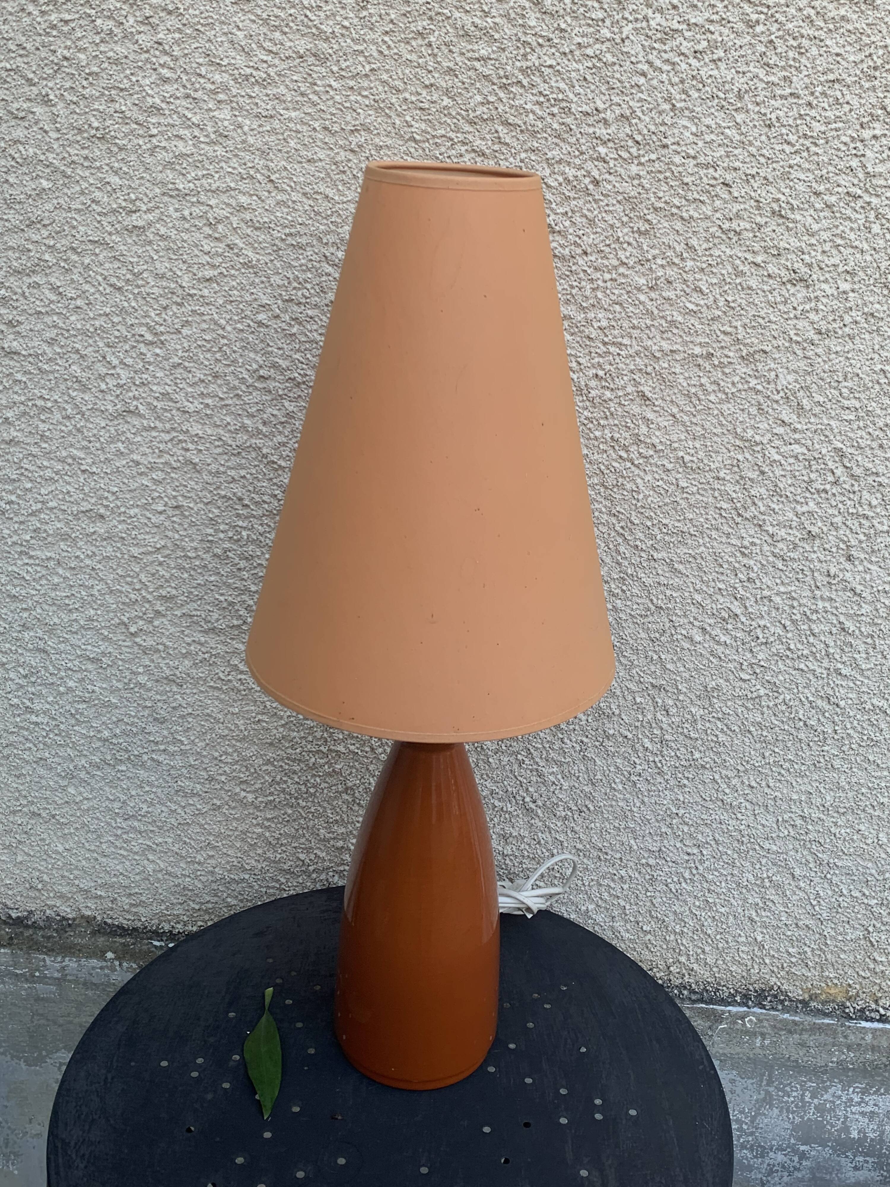 Albret lamp in ceramic glazed terracota vintage and design