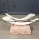 Vintage faux tusk coffee table, 1980s