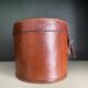 Leather collar box, circa 1900.