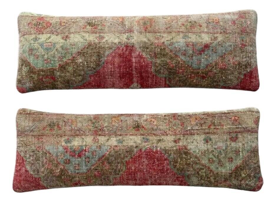 Set of 2 vintage Turkish cushion covers 41x119 cm