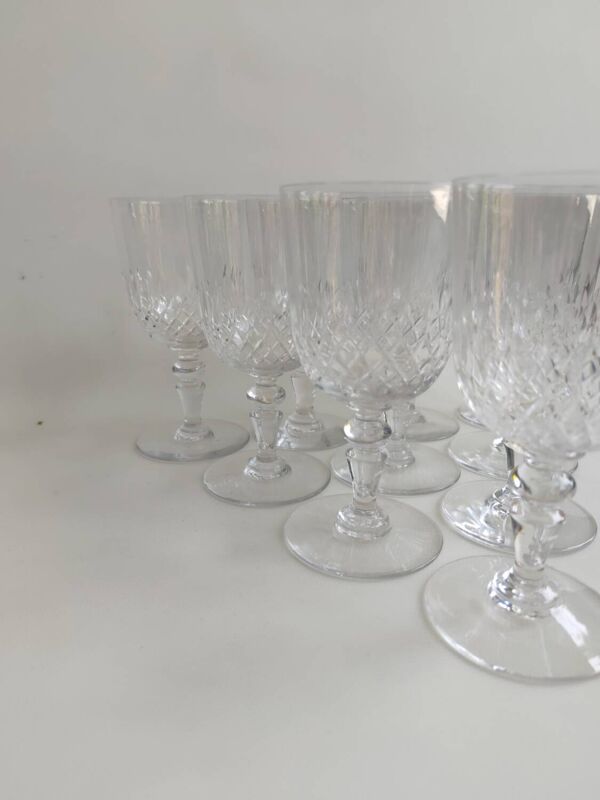 10 verres en cristal Baccarat, début du XXème siècle