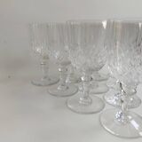 10 Large Baccarat Crystal Glasses, Early 20th Century.