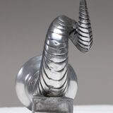 Pair of Horn Silver-Plated Candlesticks, 1960s