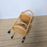 Vintage rattan bar trolley