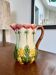 Antique floral barbotine jug – late 19th century ceramic