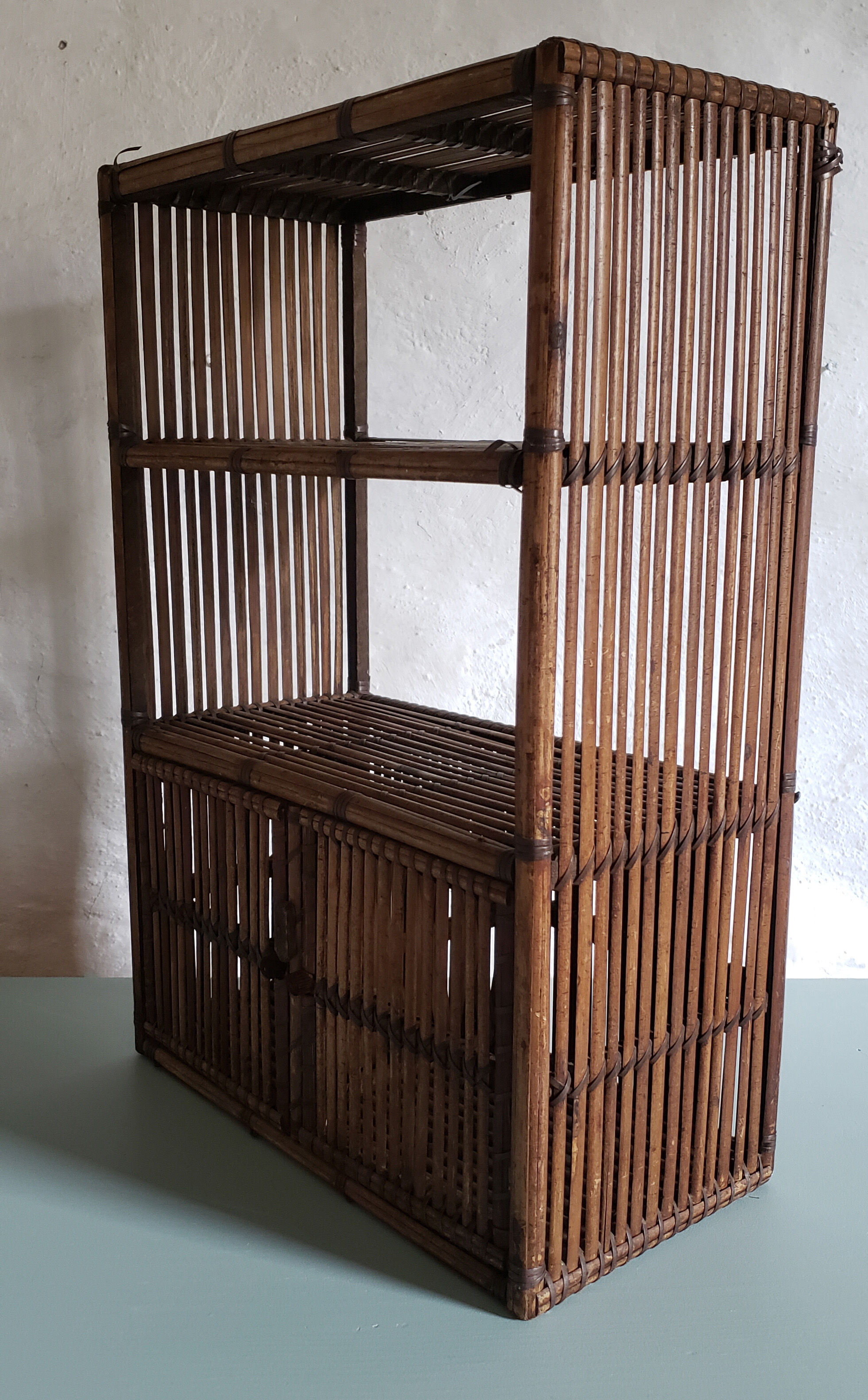 Rattan shelf