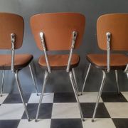 Bistro kitchen chairs in faux leather LOIRE SIEGES Vintage