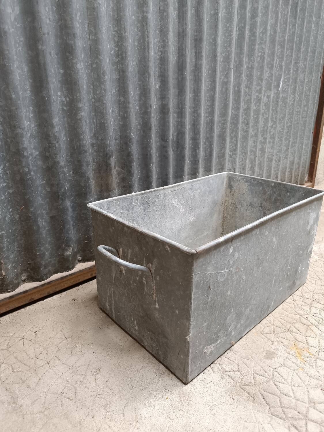 Vintage zinc planter
