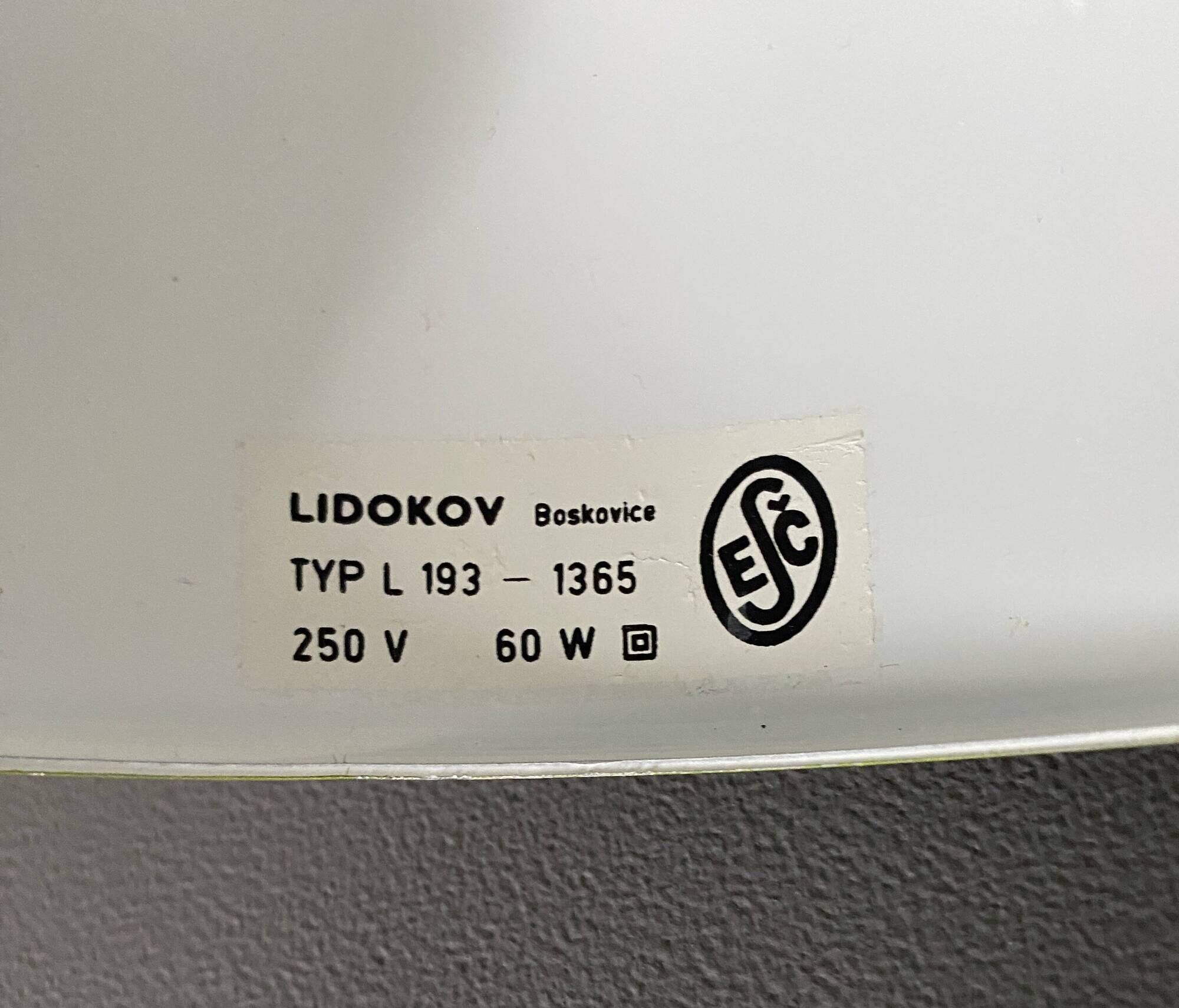 Green metal table lamp by Josef Hurka for Lidokov 1960s