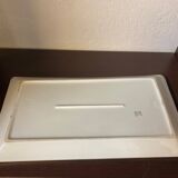 Mehun france earthenware cake dish with empire style floral frieze
