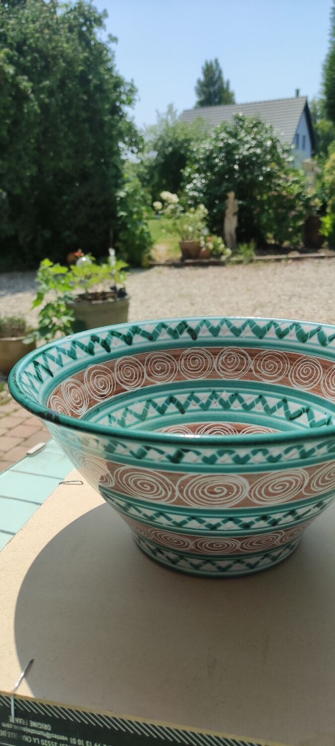 Vallauris salad bowl signed robert picault