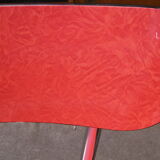 Red formica table and two chairs