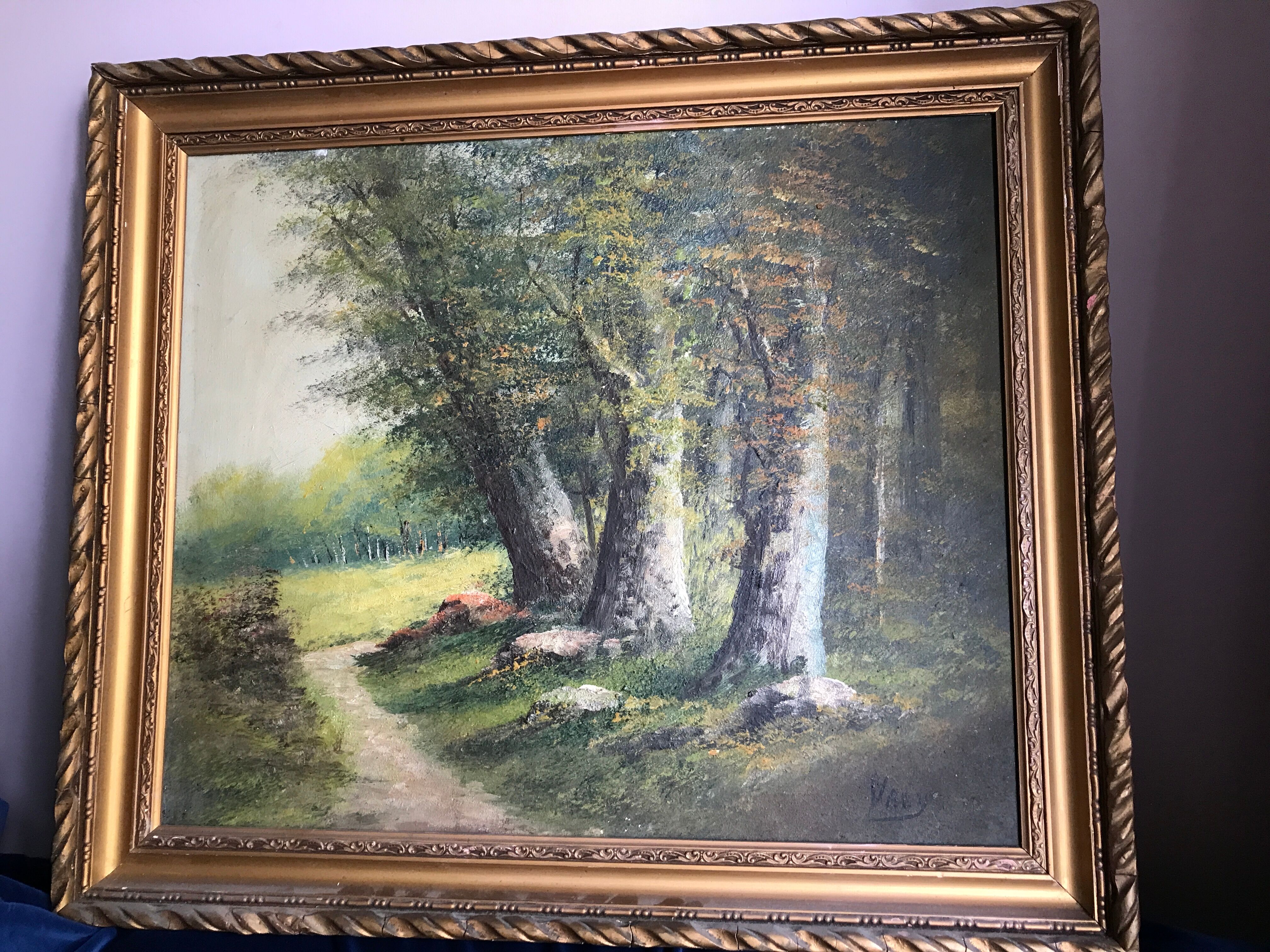 Pair two oil paintings on canvas