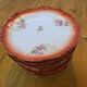 10 scalloped plates in French porcelain