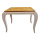 Table basse art déco relookée, pieds galbés