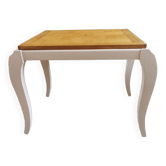 Table basse art déco relookée, pieds galbés