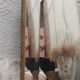 Bevelled mirror with brass frame Art Deco