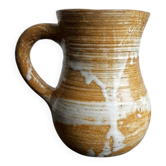Glazed pyrite stoneware pitcher – Pierre Lion (Puisaye), c. 1970