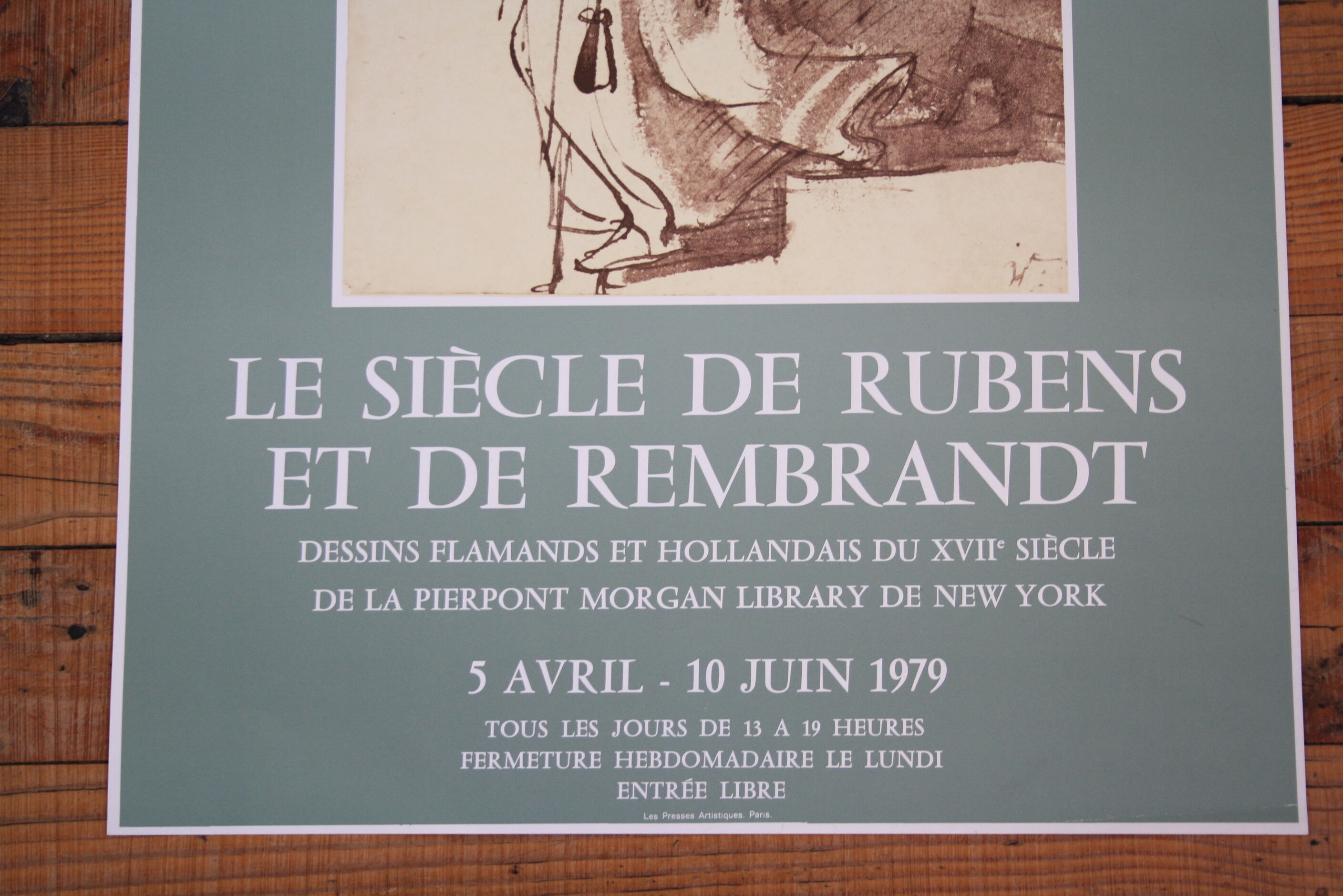 Original poster 1979 - 59x38 exhibition gallery exhibition "The century from Rembrandt to Rubens"