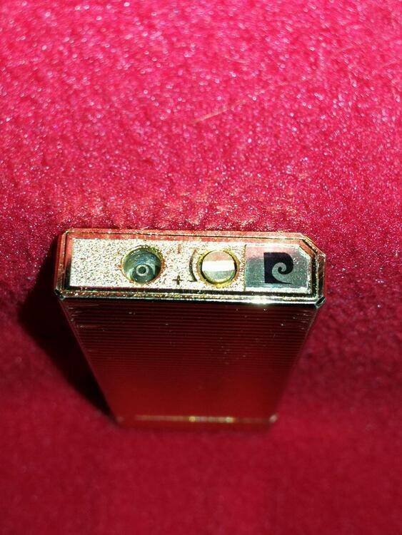 Vintage Pierre Cardin lighter with 90s velvet pouch