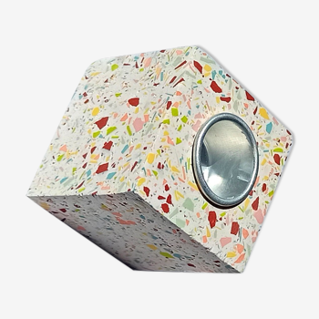 Cube Terrazzo Candle holder - Neony