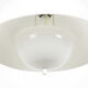 Space Age vintage white bol hanging lamp, 1970's