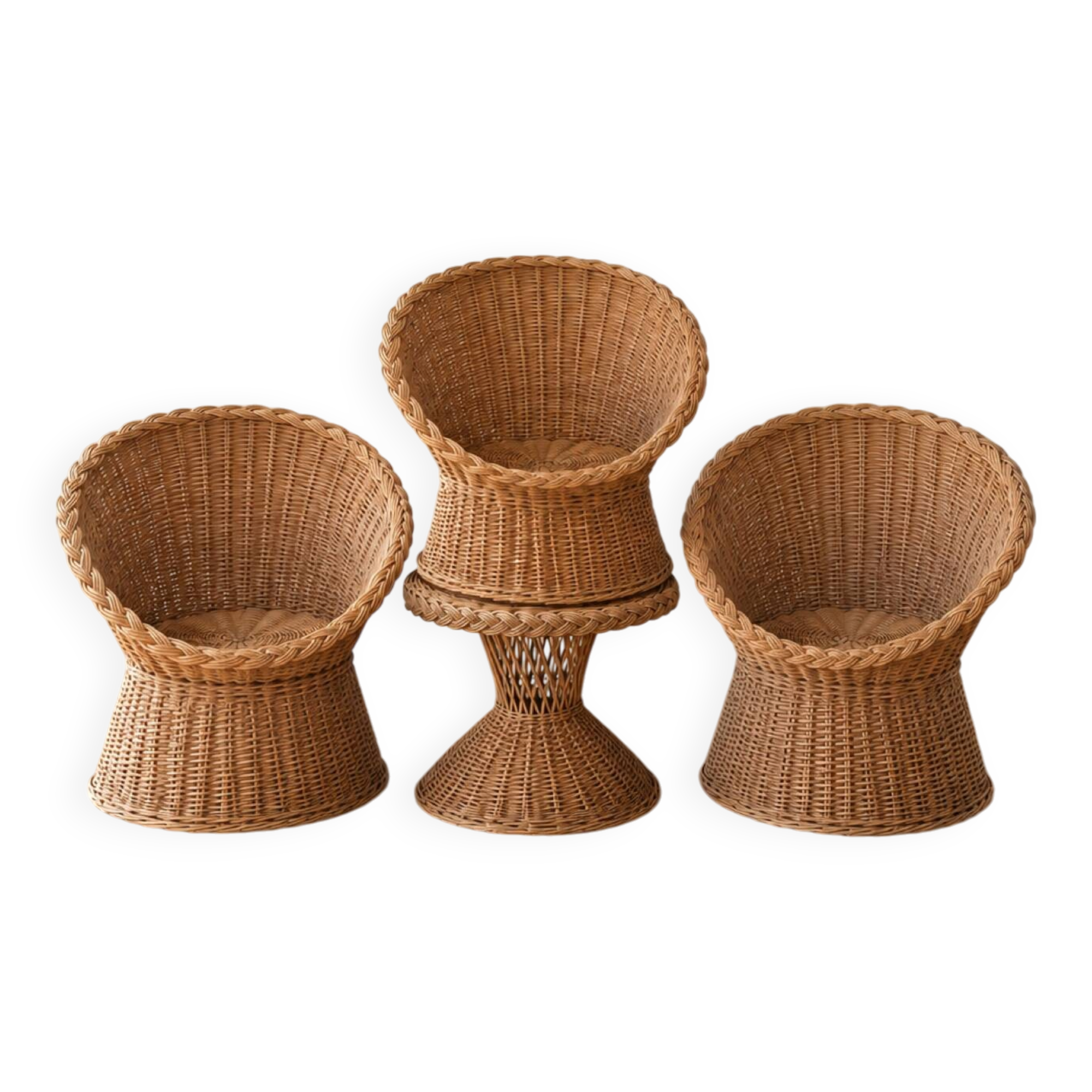 1960s wicker lounge set