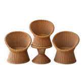 1960s wicker lounge set