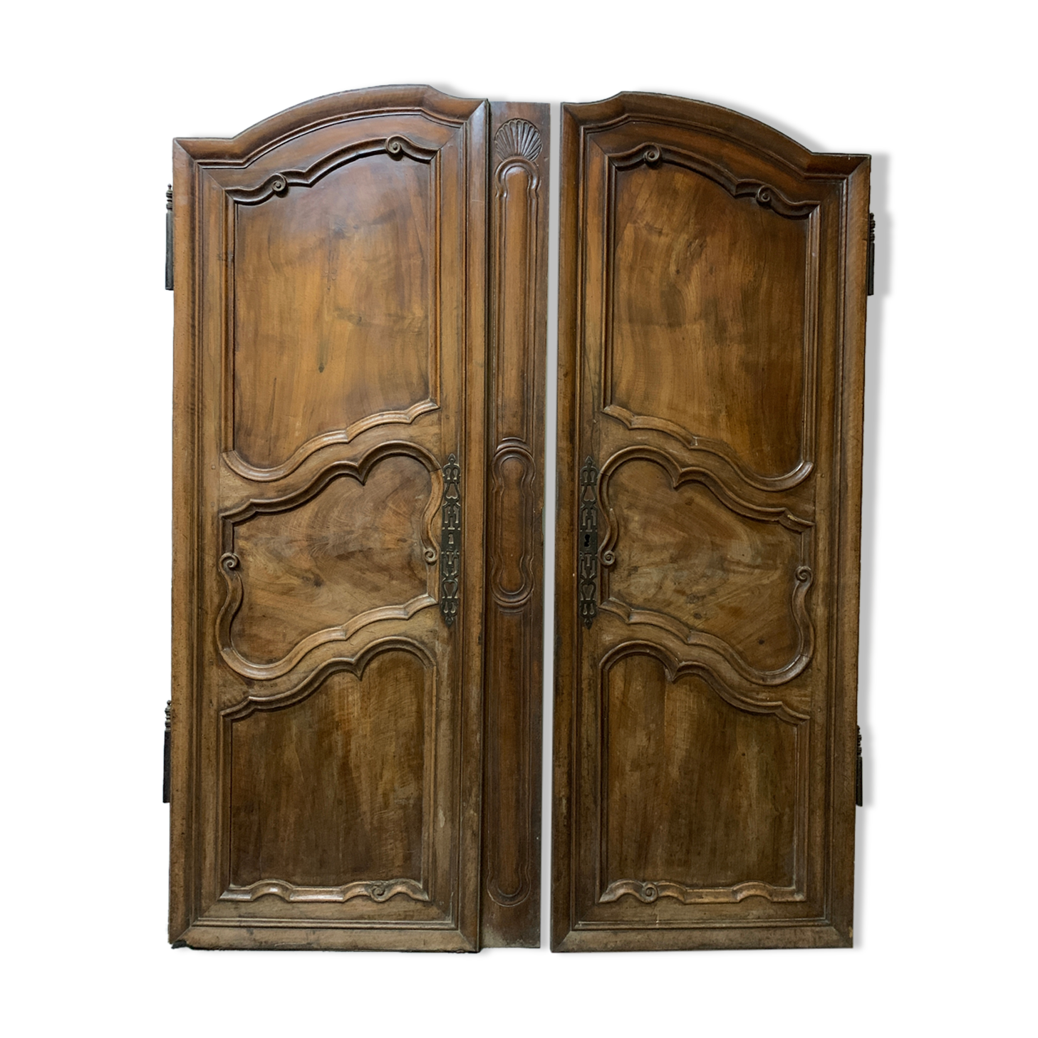 Pair of walnut doors