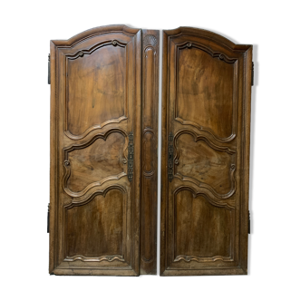 Pair of walnut doors