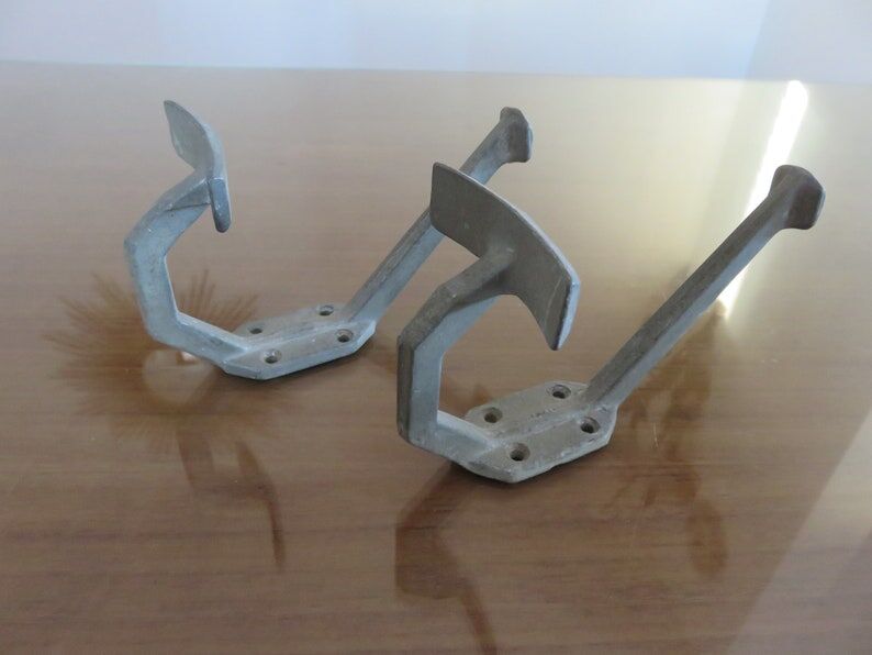 Pair of aluminum coat racks 30 years 40