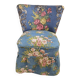 Fauteuil coktail en tissu fleuri, 1960