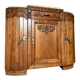 Art Deco buffet in solid wood — marble top and curved fronts