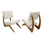 Paire de fauteuils lounge Adrian Pearsall en noyer, style Mid-Century, pour Craft Associates