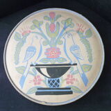 Old large chocolate box in painted cardboard Art Deco style
