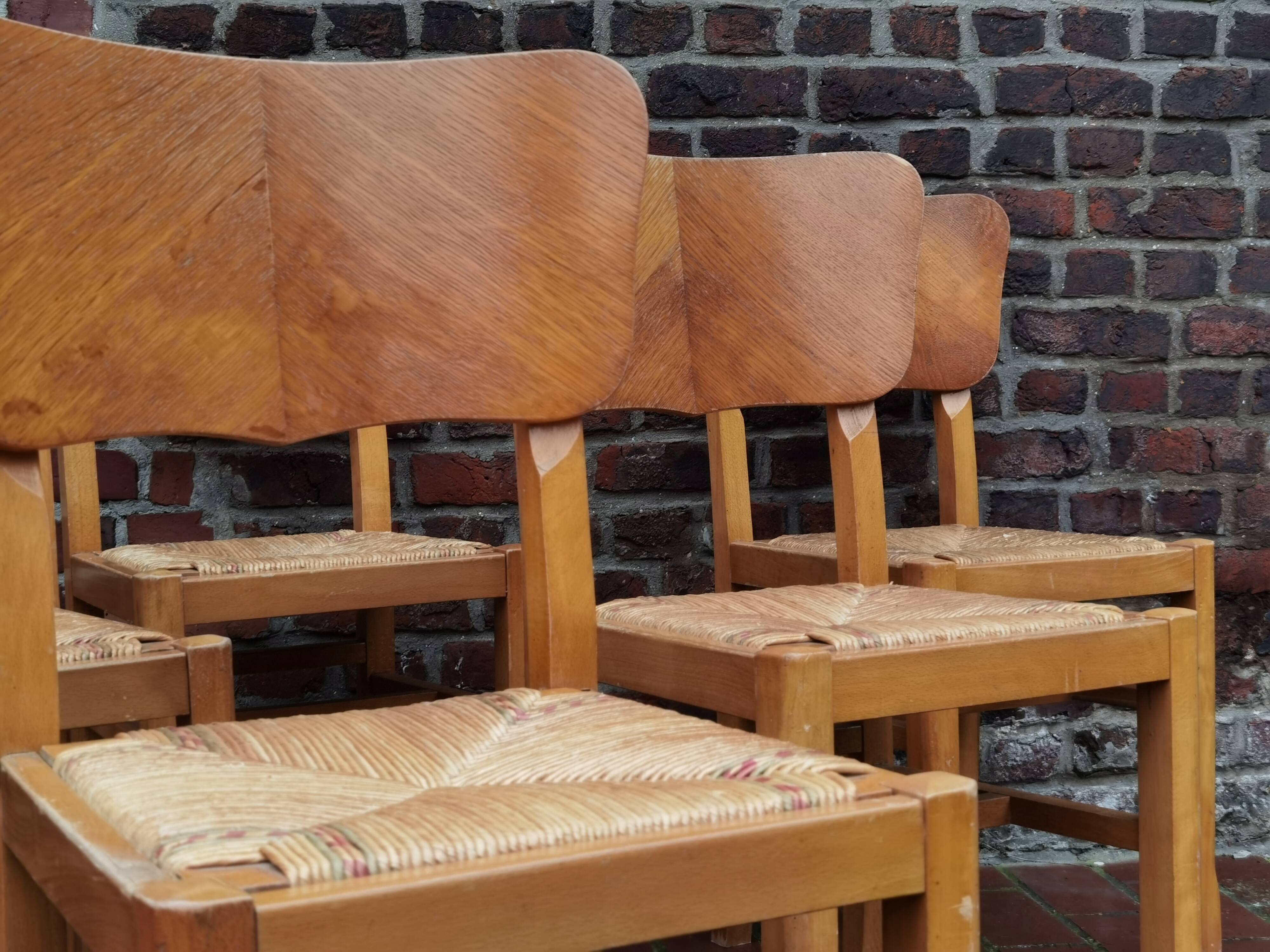 Lot of 6 chairs Pierre Cruege