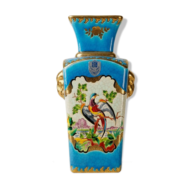 Vase emaux longwy Romance- arr déco- décor elephant exotic